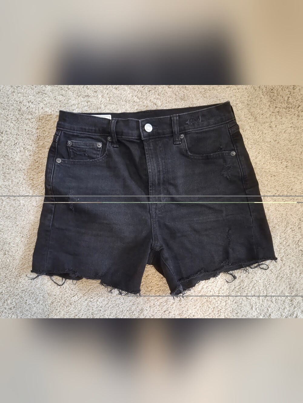 Black Old Navy Distressed Jean Shorts